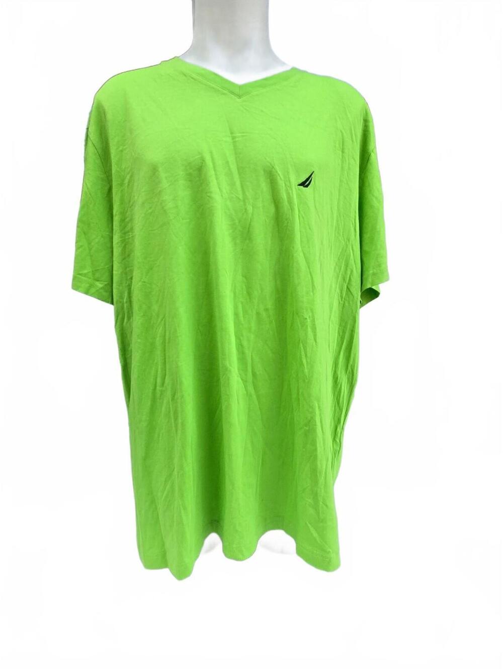 Nautica Men's 2XL Short Sleeve T-Shirt Green 100% Cotton